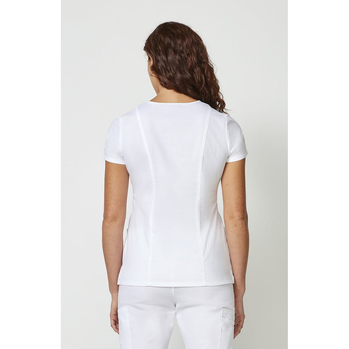 Dickies Women's EDS Signature V-Neck Scrub Top - White (DWH)