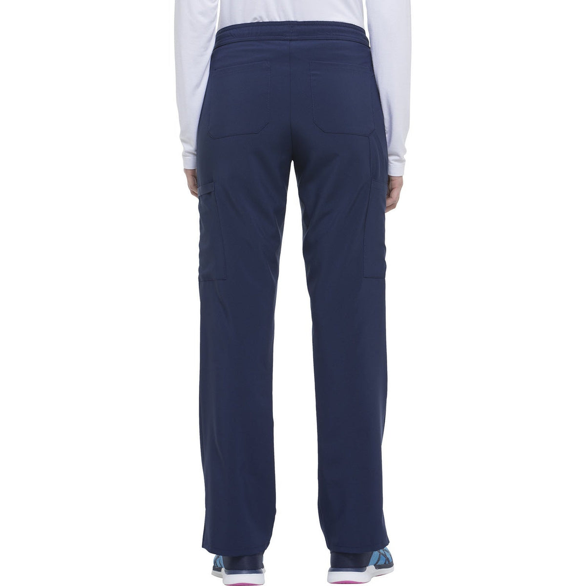 Dickies Women's EDS Essentials Mid Rise Straight Leg Drawstring Scrub Pant - NAVY (0NV)
