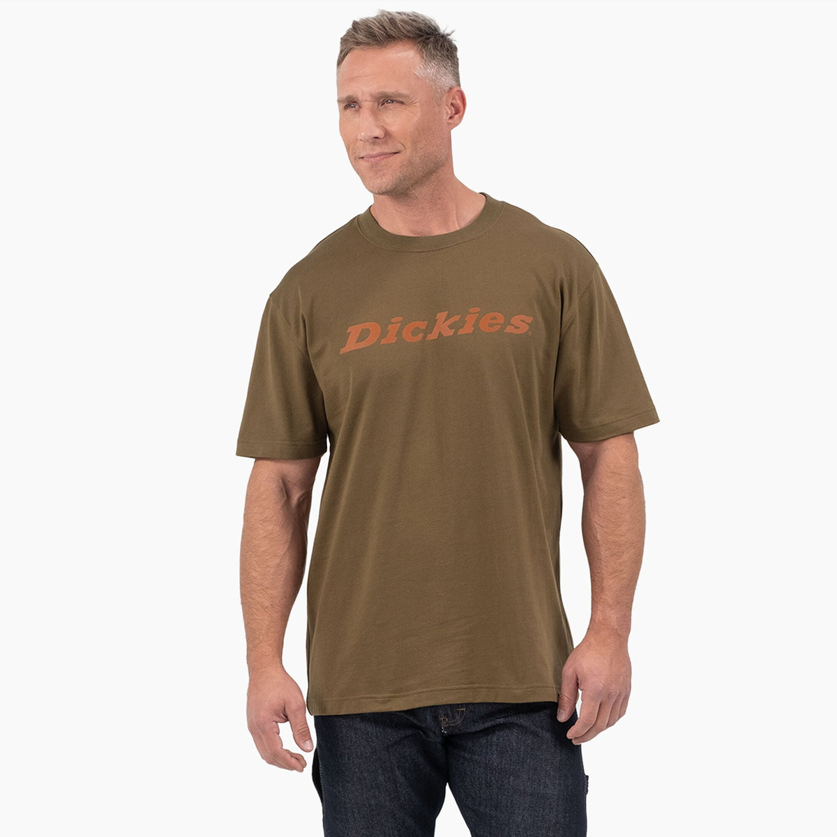 Dickies Short Sleeve Wordmark Graphic T-Shirt - Dark Olive (DV9)