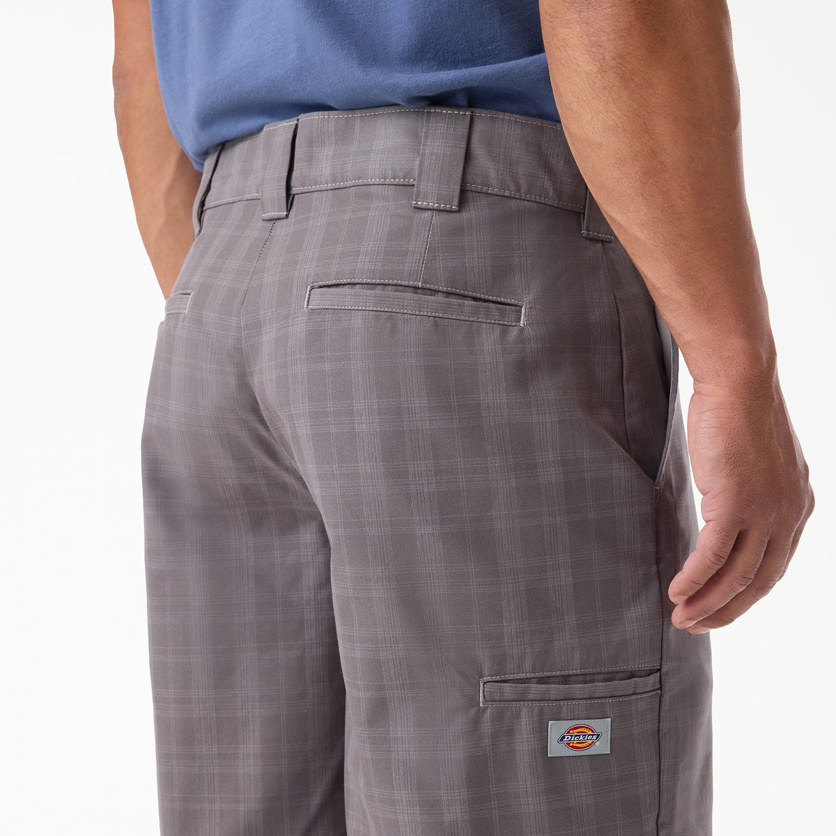 Dickies Plaid Work Shorts, 11" - Alloy (AL2)