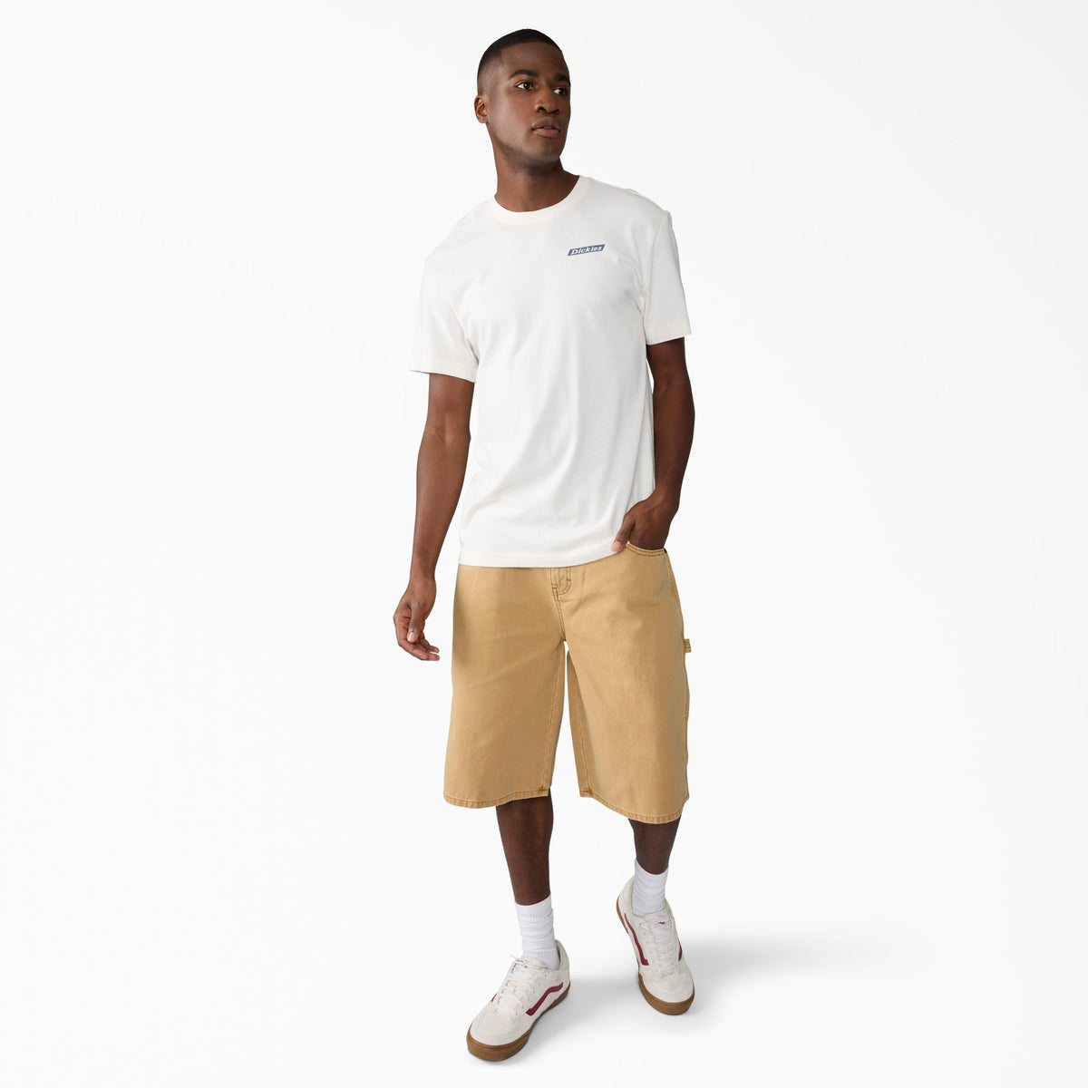 Dickies Worn In Relaxed Carpenter Duck Shorts, 13" - Brown Duck (0BD)