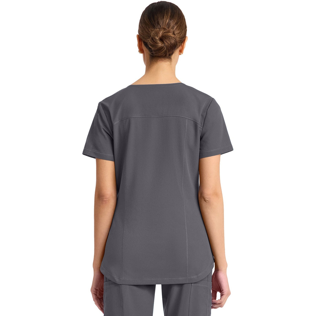 Dickies Women's Dynamix V-Neck Scrub Top - Pewter Gray (PEW)
