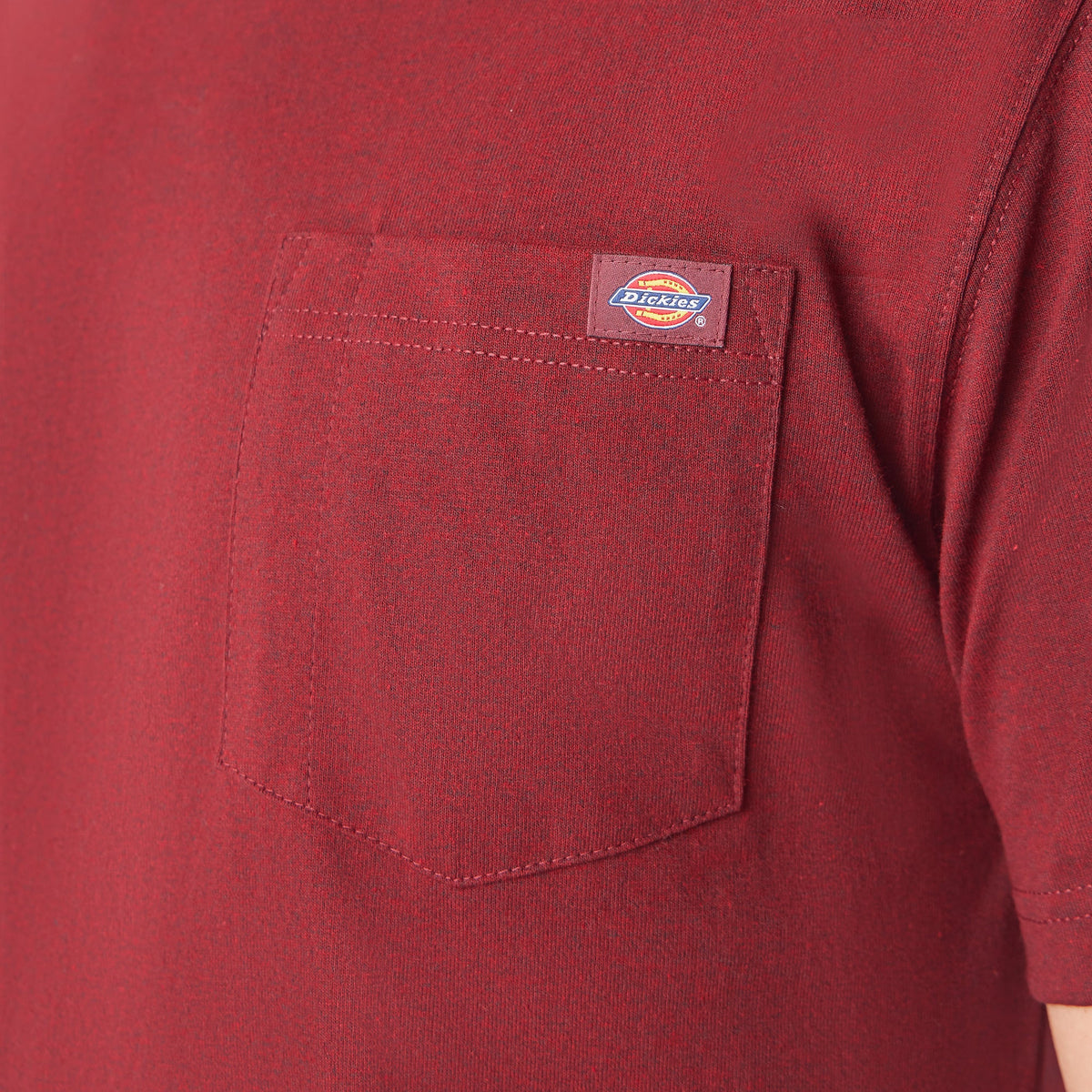 Dickies Heavyweight Heathered Short Sleeve Pocket T-Shirt - English Red Heather (K51)