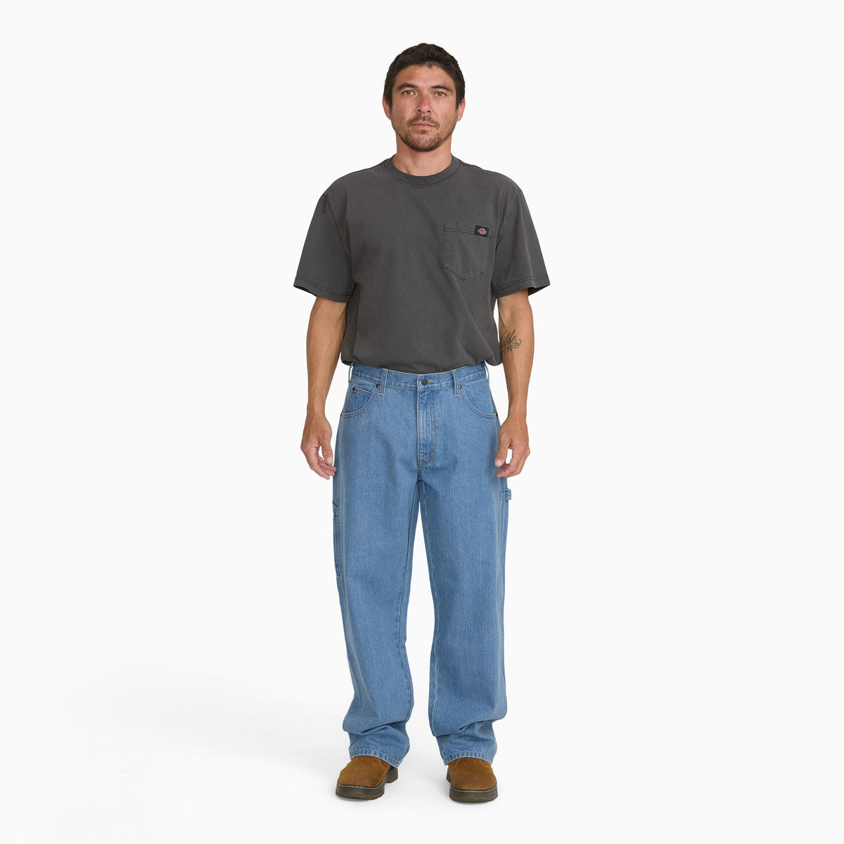 Dickies Relaxed Fit Heavyweight Carpenter Jeans - LIGHT WASH (LW0)