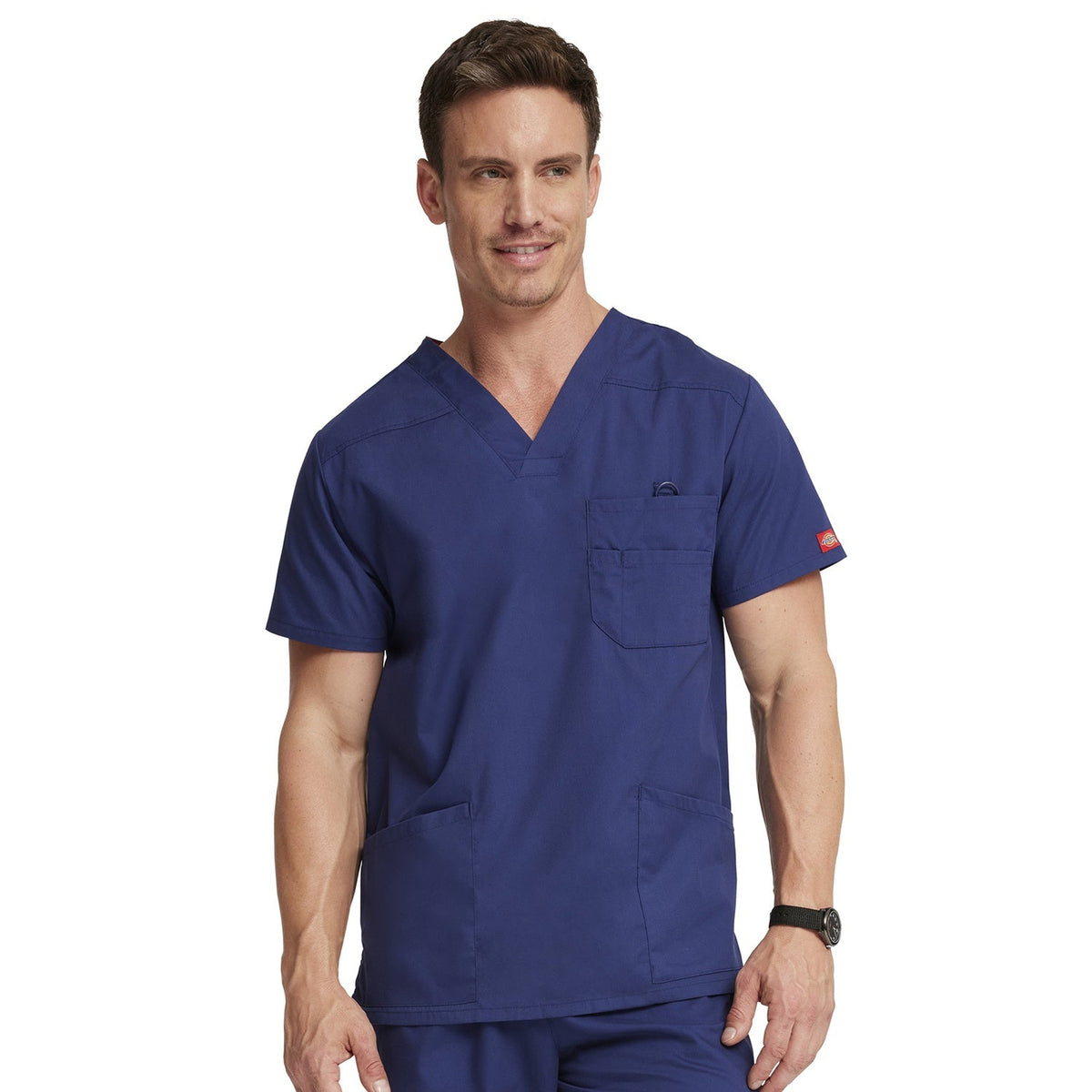 Dickies Men's EDS Signature V-Neck Scrub Top - NAVY (0NV)