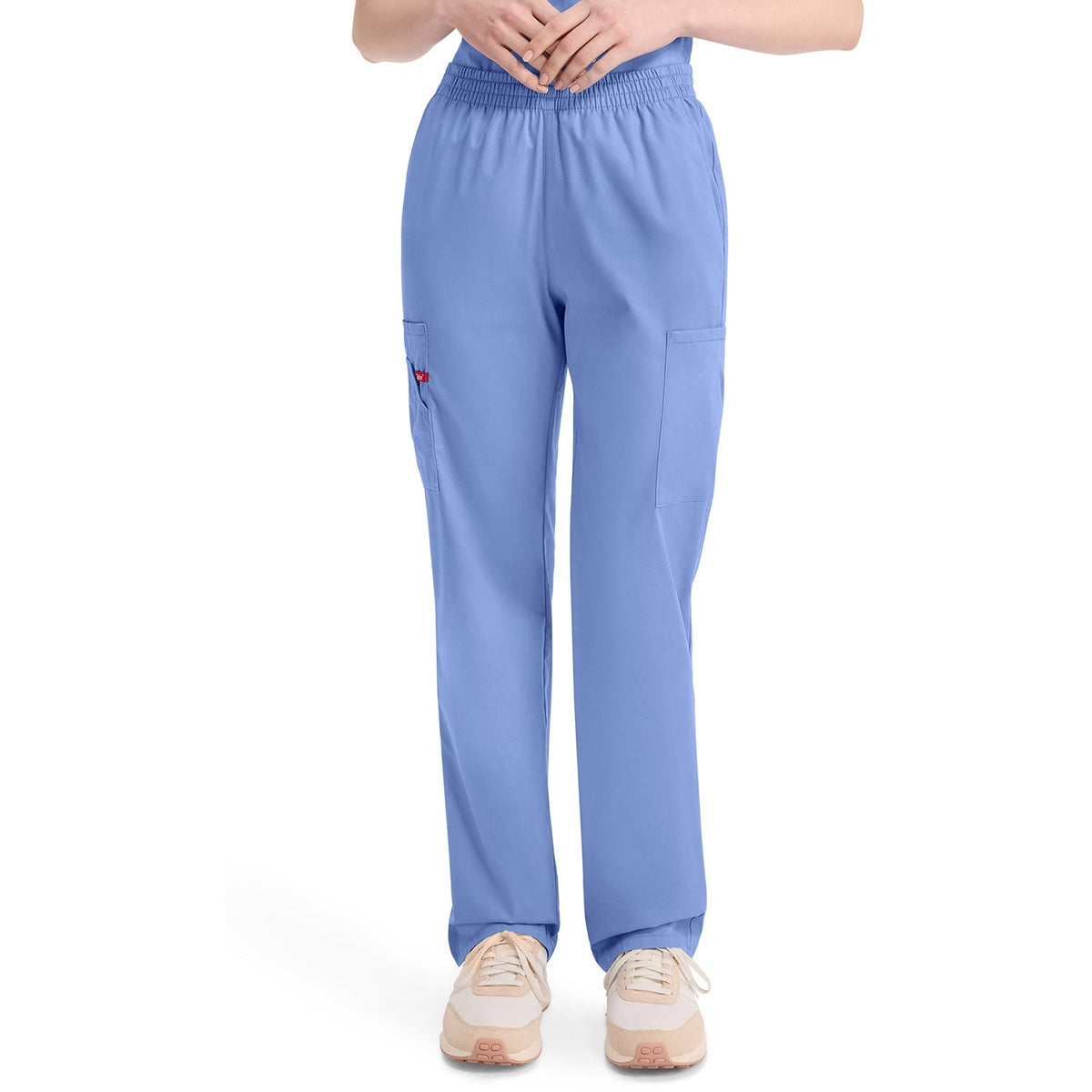 Dickies Women's EDS Signature Natural Rise Tapered Leg Pull-On Scrub Pant - Ceil Blue (CBL)