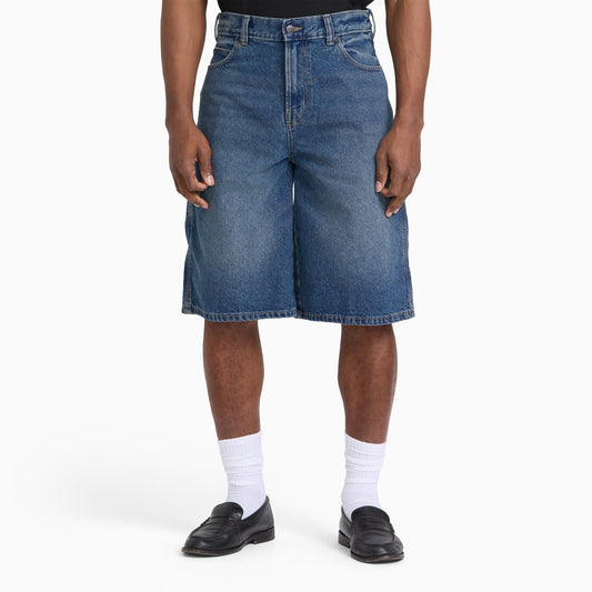 Dickies 958 Loose Short Jeans, 13" - MID BLUE FADE WASH (L89)