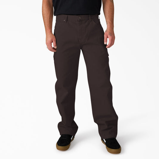 Dickies Worn In Duck Carpenter Pants - Dark Brown (0DB)
