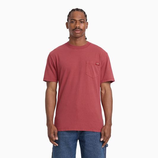 Dickies Worn In Heavyweight Pocket T-Shirt - DEEP CLARET (L81)