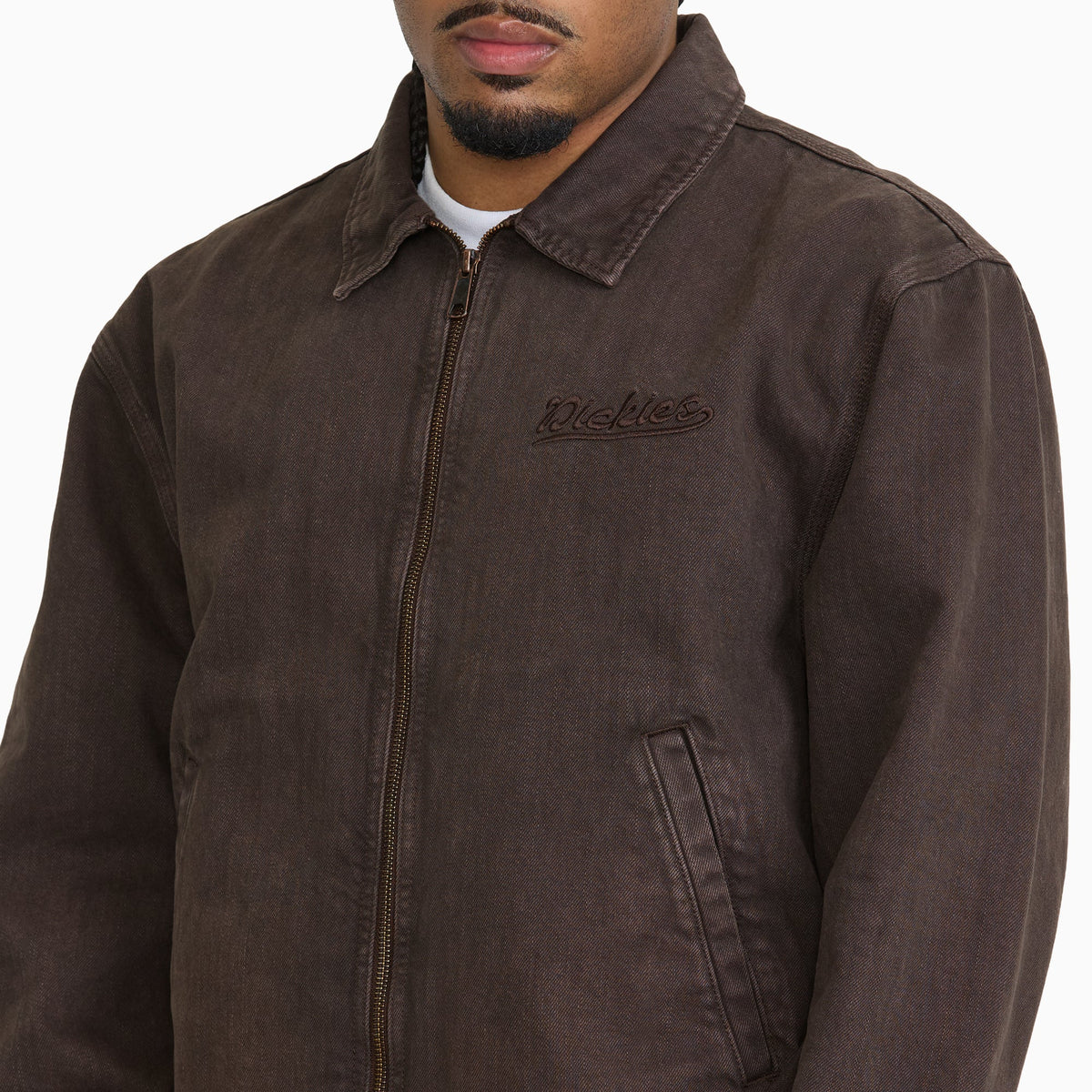 Dickies Edgewood Unlined Denim Jacket - DARK BROWN (DBX)
