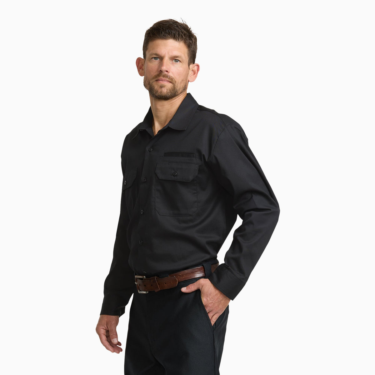 Dickies Pro Series Long Sleeve Work Shirt - Black (BLK)