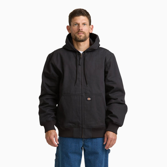 Dickies Hooded Duck Bomber Jacket - Black (BLK)