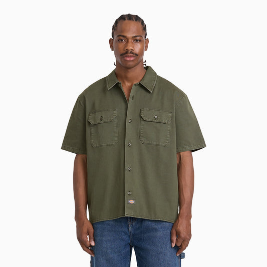 Dickies Worn In Solid Work Shirt - Tactical Green (0GC)