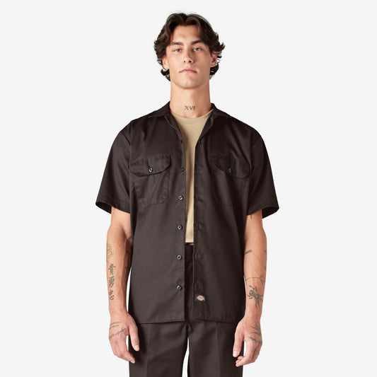 Dickies Short Sleeve Work Shirt - Dark Brown (DB)