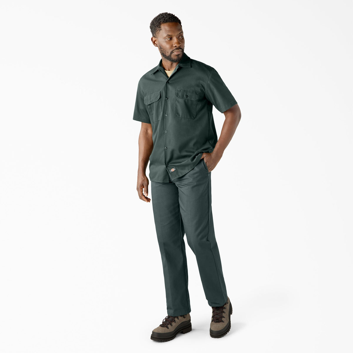 Dickies Short Sleeve Work Shirt - Hunter Green (GH)
