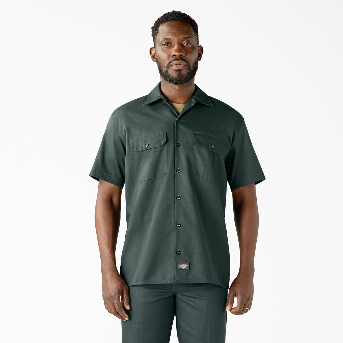 Dickies Short Sleeve Work Shirt - Hunter Green (GH)