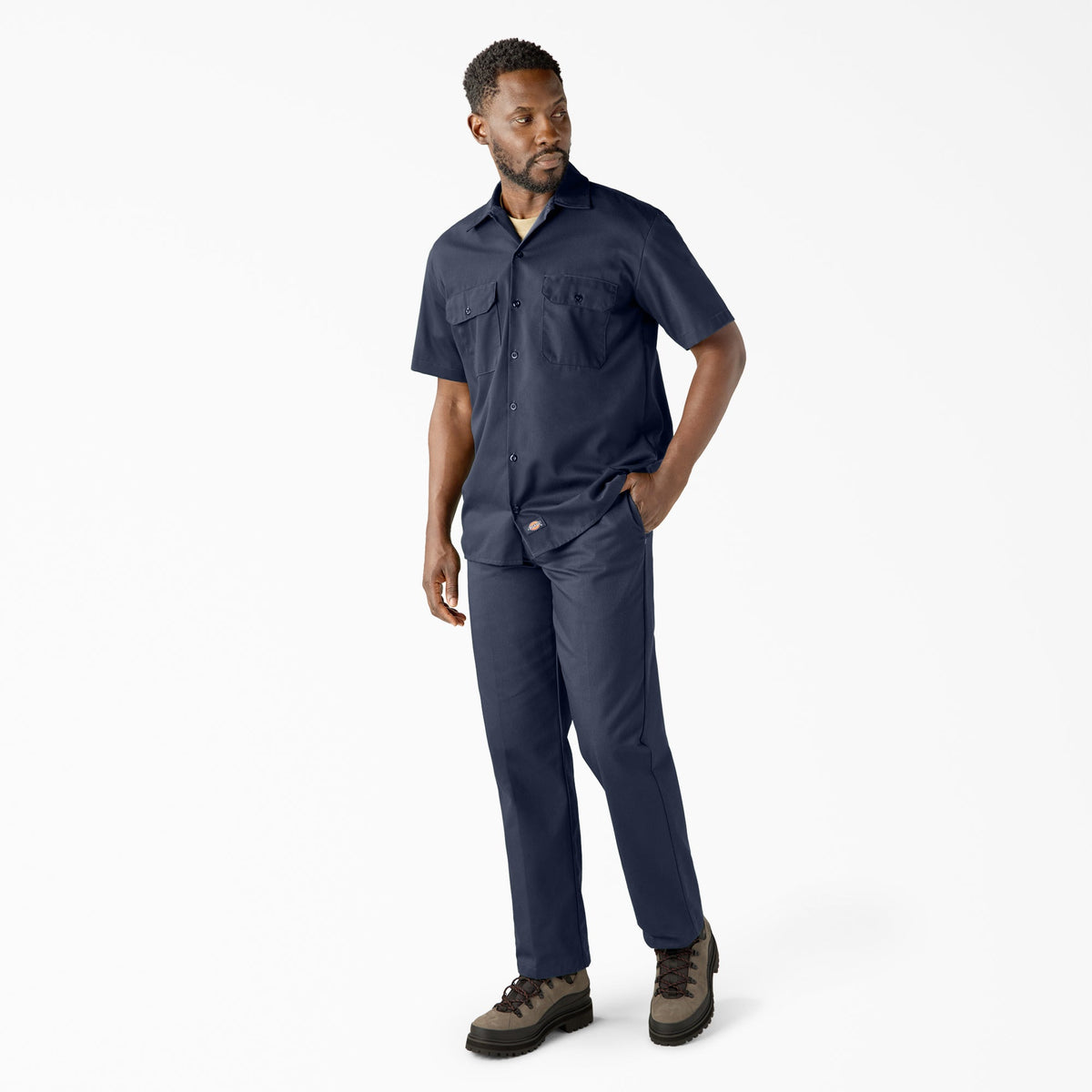 Dickies Short Sleeve Work Shirt - Navy Blue (NV)