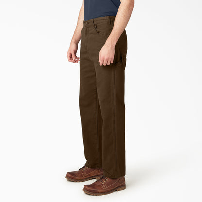 Dickies Relaxed Fit Heavyweight Duck Carpenter Pants - Rinsed Timber Brown (RTB)