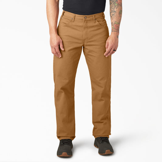 Dickies Relaxed Fit Heavyweight Duck Carpenter Pants - Rinsed Brown Duck (RBD)