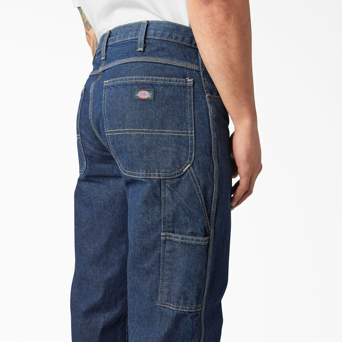 Dickies Relaxed Fit Heavyweight Carpenter Jeans - Rinsed Indigo Blue (RNB)