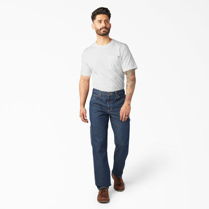 Dickies Relaxed Fit Heavyweight Carpenter Jeans - Rinsed Indigo Blue (RNB)