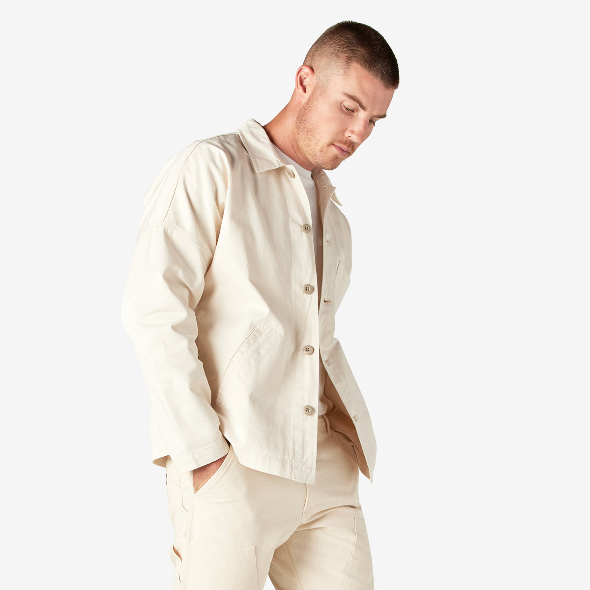 Dickies Dickies 1922 Drop Shoulder Shirt Jacket - Rinsed Natural (RNT)