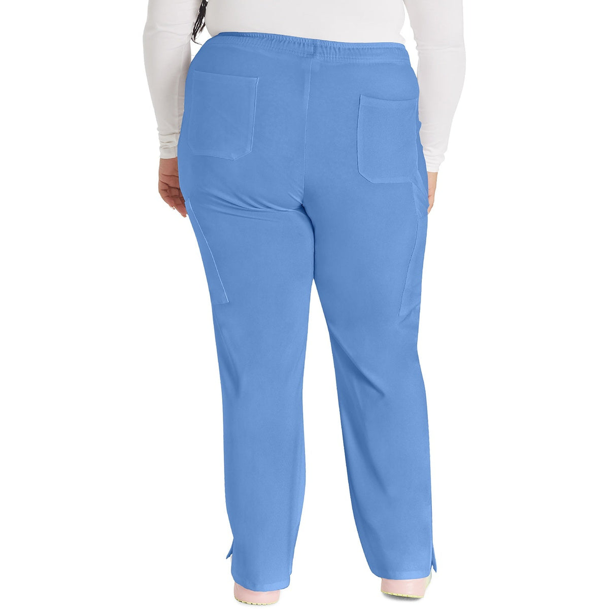 Dickies Women's EDS Essentials Mid Rise Straight Leg Drawstring Scrub Pant - Ceil Blue (CBL)