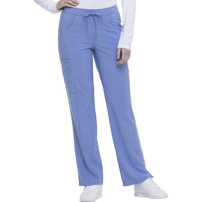 Dickies Women's EDS Essentials Mid Rise Straight Leg Drawstring Scrub Pant - Ceil Blue (CBL)