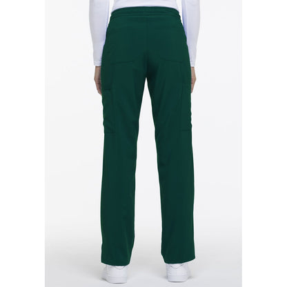 Dickies Women's EDS Essentials Mid Rise Straight Leg Drawstring Scrub Pant - Hunter Green (GH)