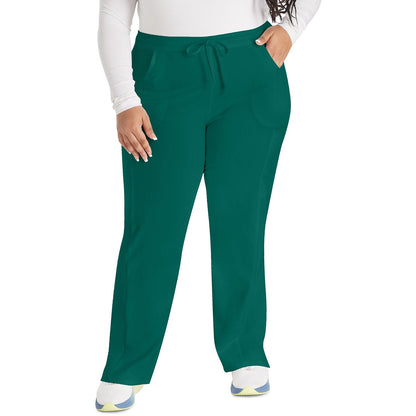 Dickies Women's EDS Essentials Mid Rise Straight Leg Drawstring Scrub Pant - Hunter Green (GH)