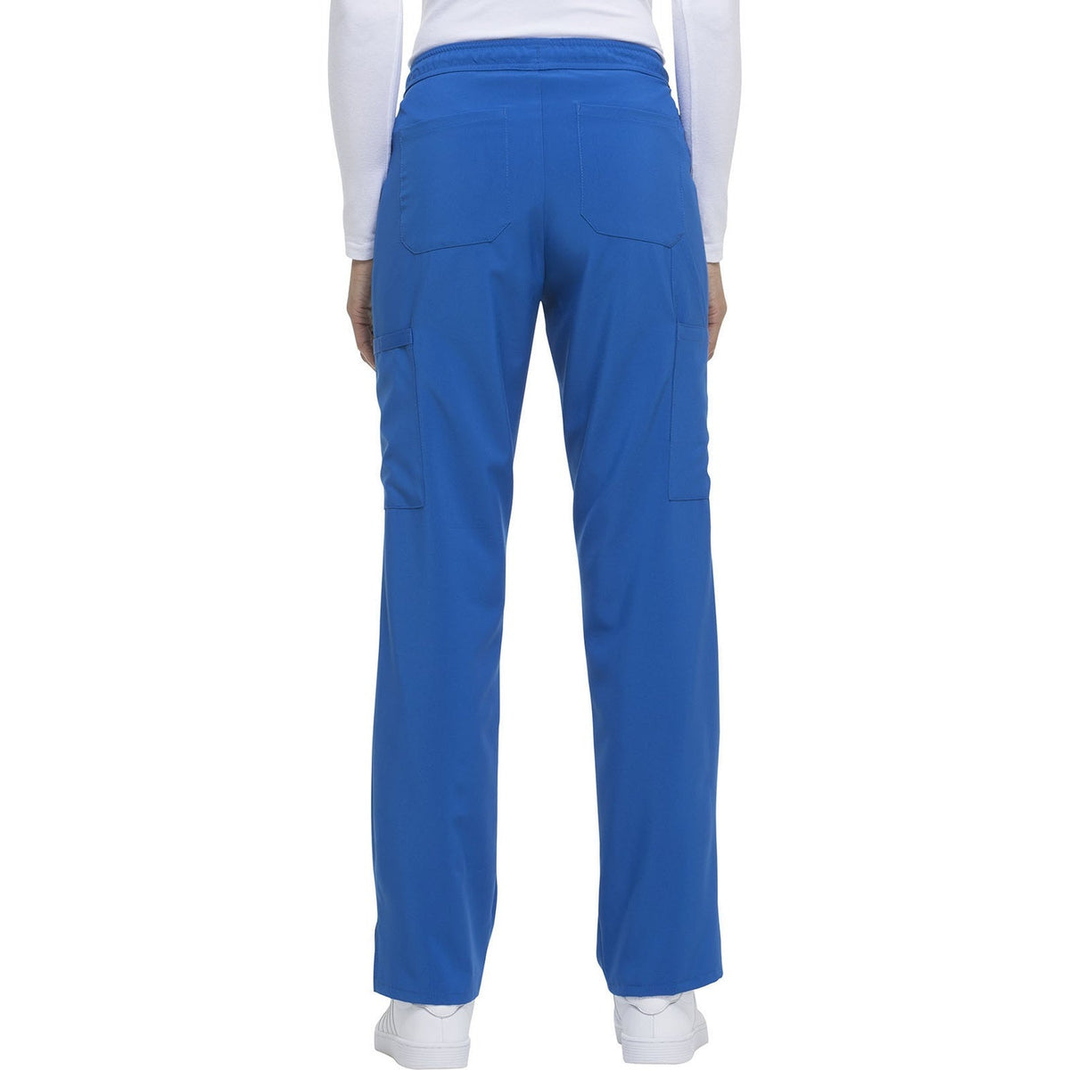 Dickies Women's EDS Essentials Mid Rise Straight Leg Drawstring Scrub Pant - ROYAL (RYLZ)