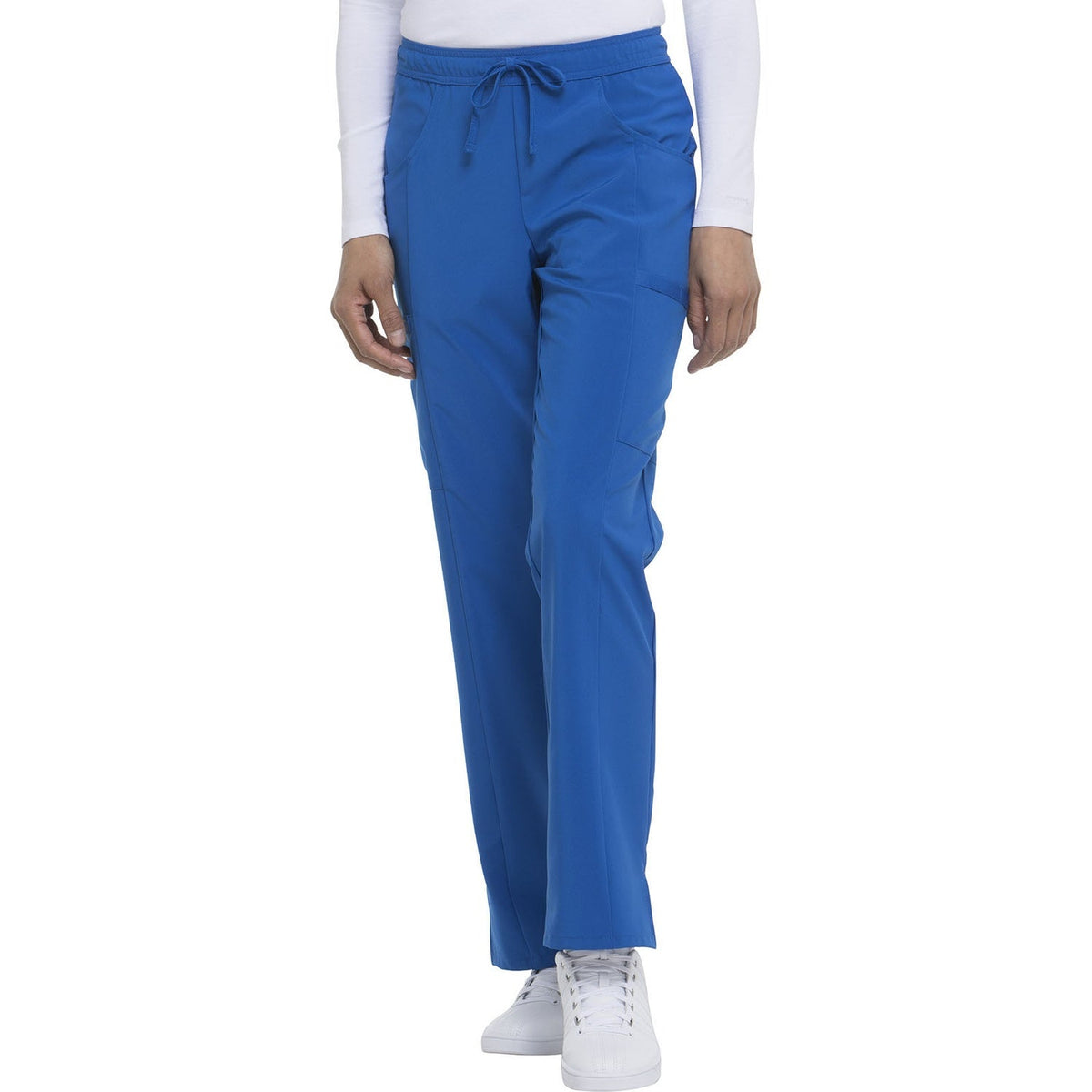 Dickies Women's EDS Essentials Mid Rise Straight Leg Drawstring Scrub Pant - ROYAL (RYLZ)