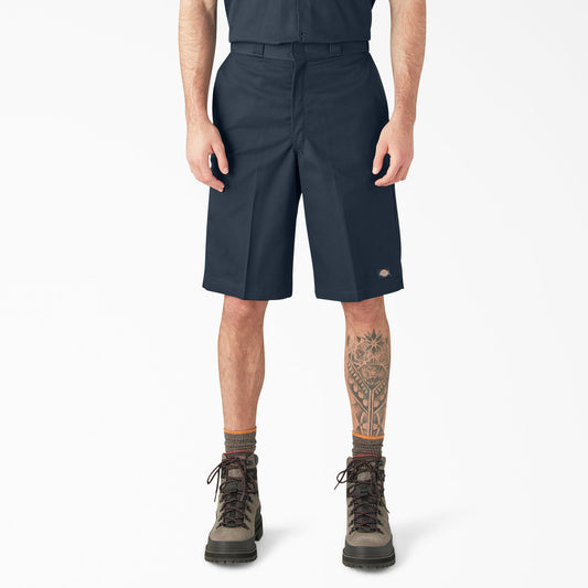 Dickies Loose Fit Flat Front Work Shorts, 13" - Dark Navy (DN)