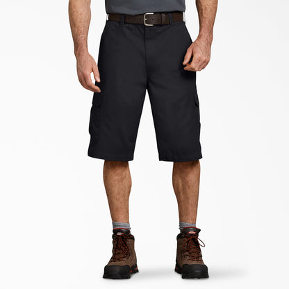 Dickies Loose Fit Cargo Shorts, 13" - Rinsed Black (RBK)