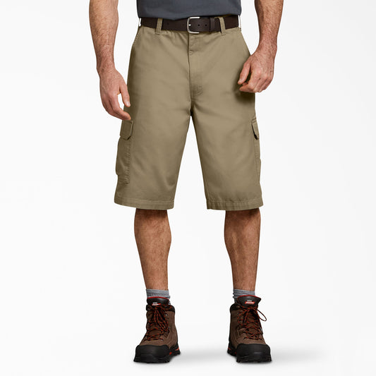 Dickies Loose Fit Cargo Shorts, 13" - Rinsed Khaki (RKH)