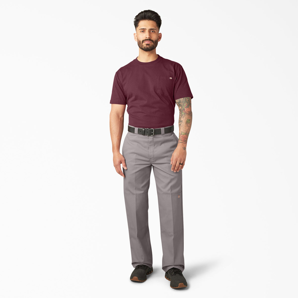 Dickies Loose Fit Double Knee Work Pants - Silver (SV)
