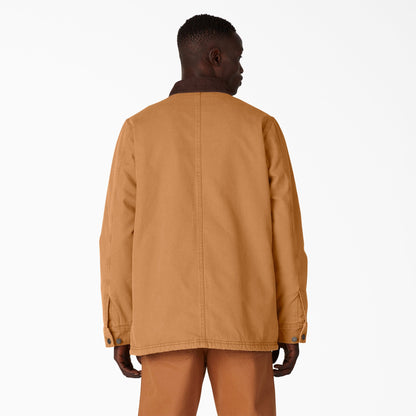 Dickies Stonewashed Duck Lined Chore Coat - Stonewashed Brown Duck (SBD)