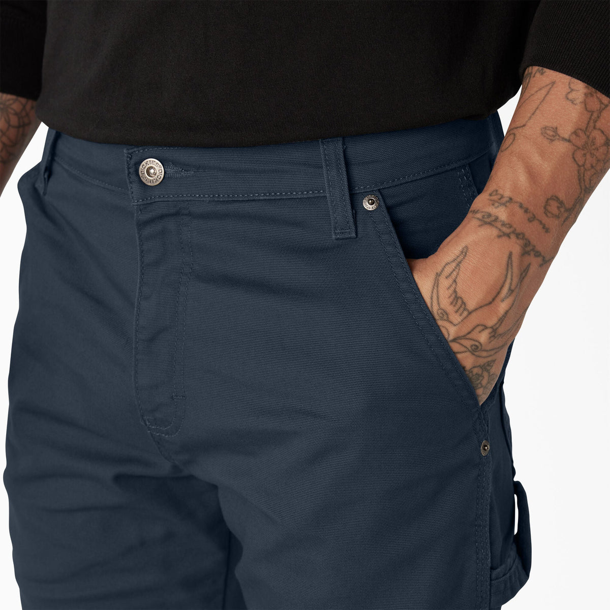 Dickies FLEX Regular Fit Duck Carpenter Pants - Stonewashed Dark Navy (SDN)