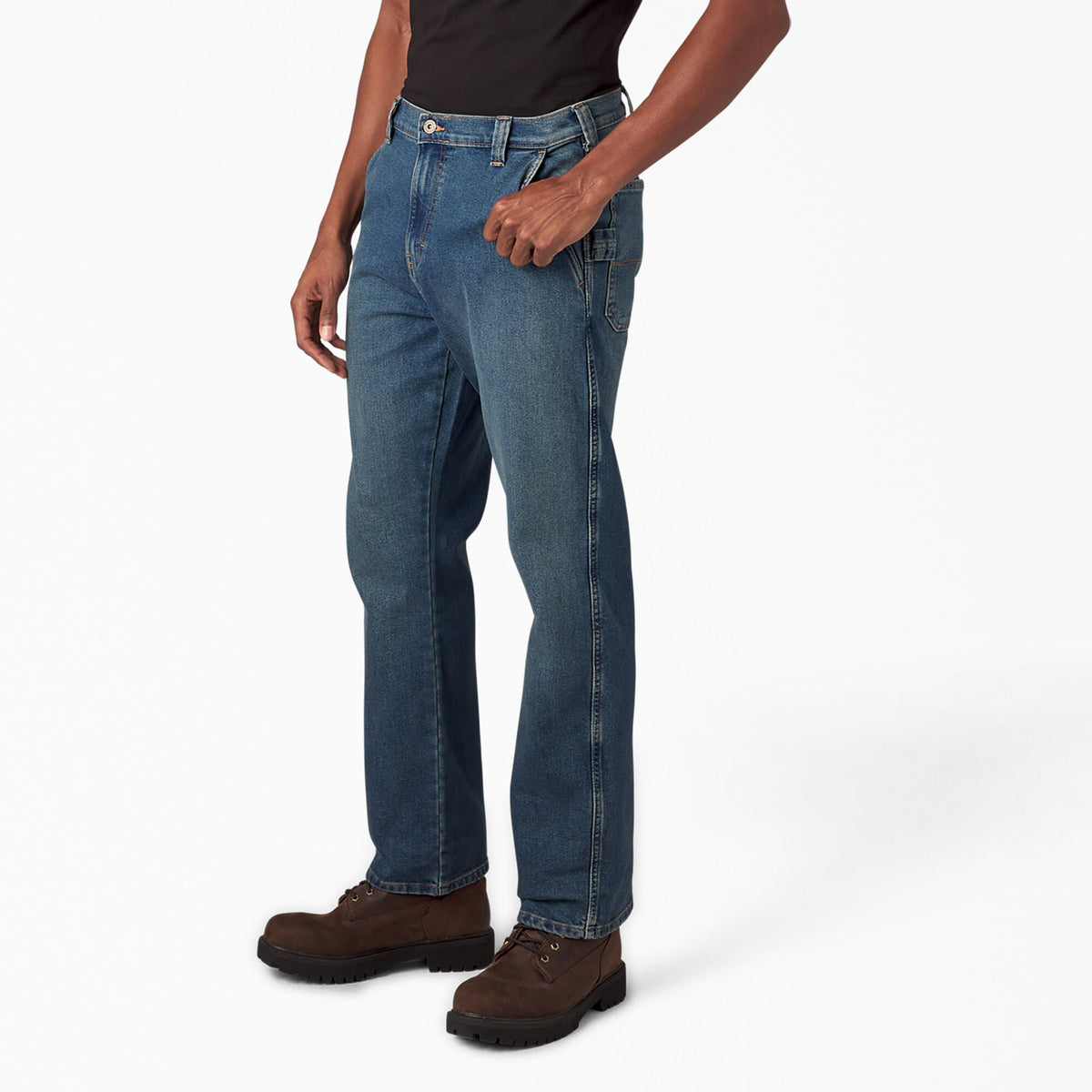 Dickies FLEX Regular Fit Carpenter Utility Jeans - Tined Denim Wash (TWI)