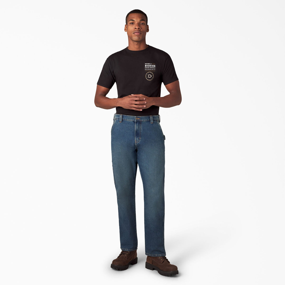 Dickies FLEX Regular Fit Carpenter Utility Jeans - Tined Denim Wash (TWI)