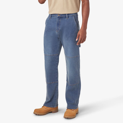 Dickies FLEX Relaxed Fit Double Knee Jeans - Light Denim Wash (LWI)