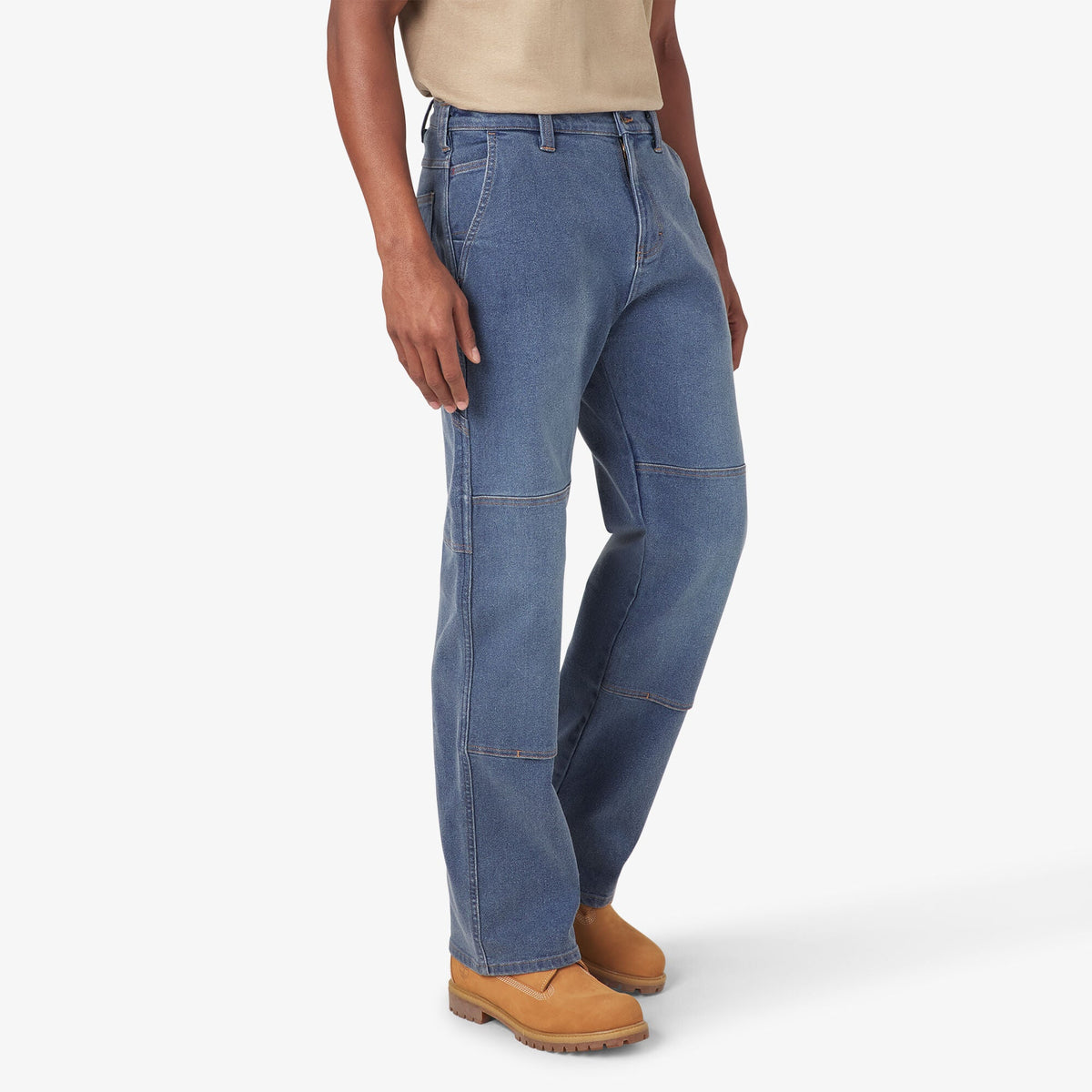 Dickies FLEX Relaxed Fit Double Knee Jeans - Light Denim Wash (LWI)