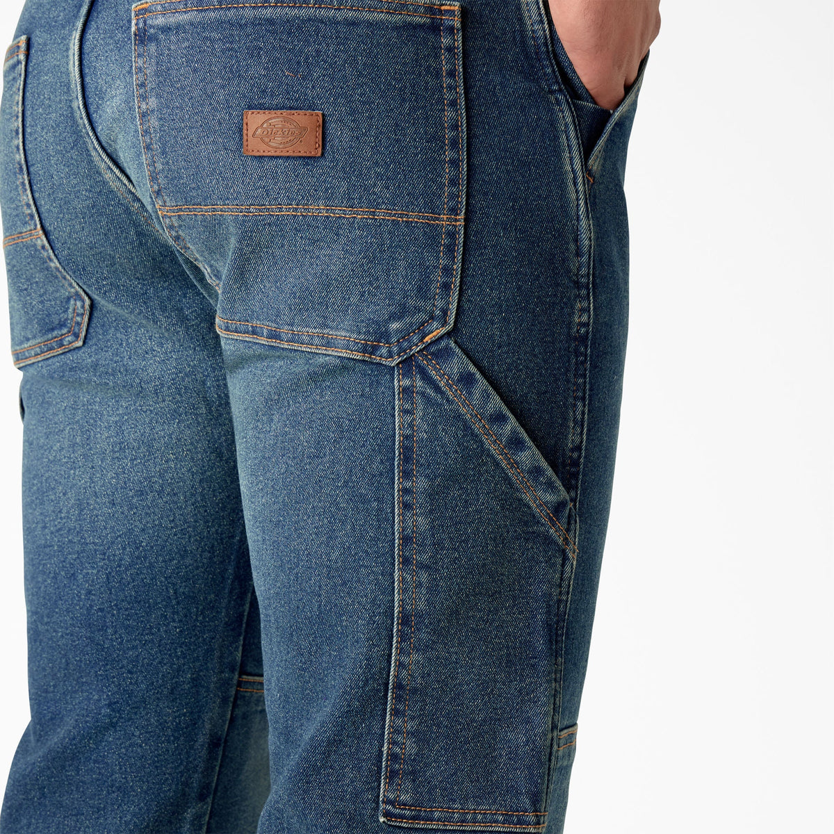 Dickies FLEX Relaxed Fit Double Knee Jeans - Tined Denim Wash (TWI)