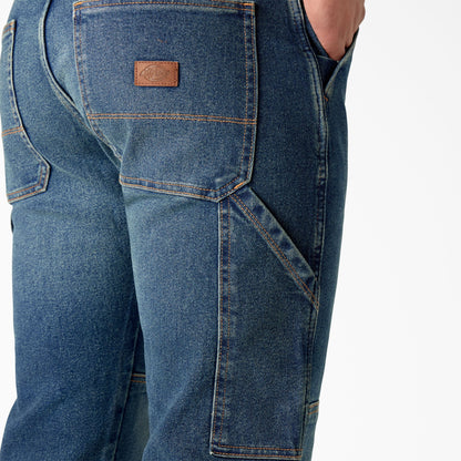 Dickies FLEX Relaxed Fit Double Knee Jeans - Tined Denim Wash (TWI)