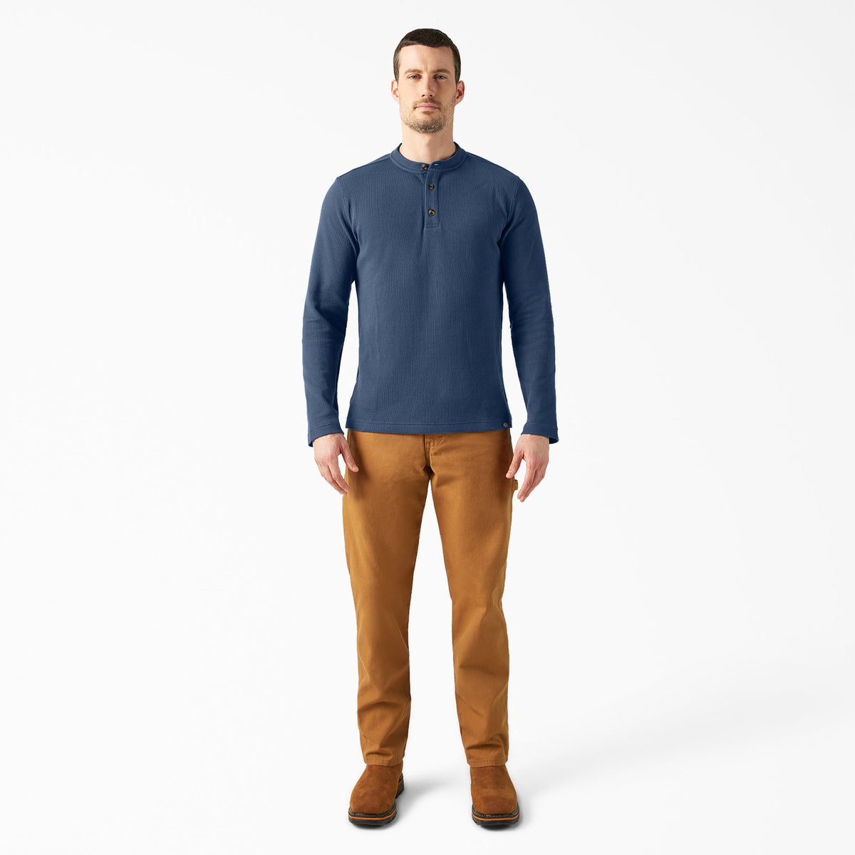 Dickies Henley Thermal Shirt - Dark Denim (0DM)