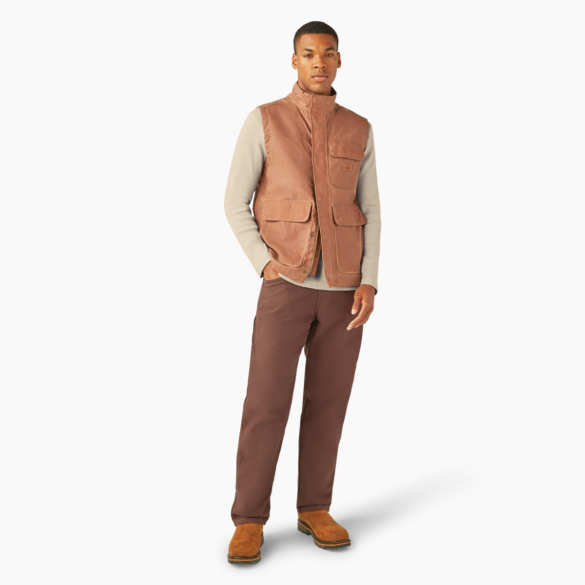 Dickies Fully Waxed Canvas Vest - Acorn (G44)