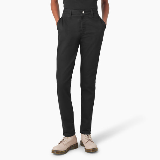 Dickies Women's Super Flex Skinny Leg Work Pants - Black (BLK)