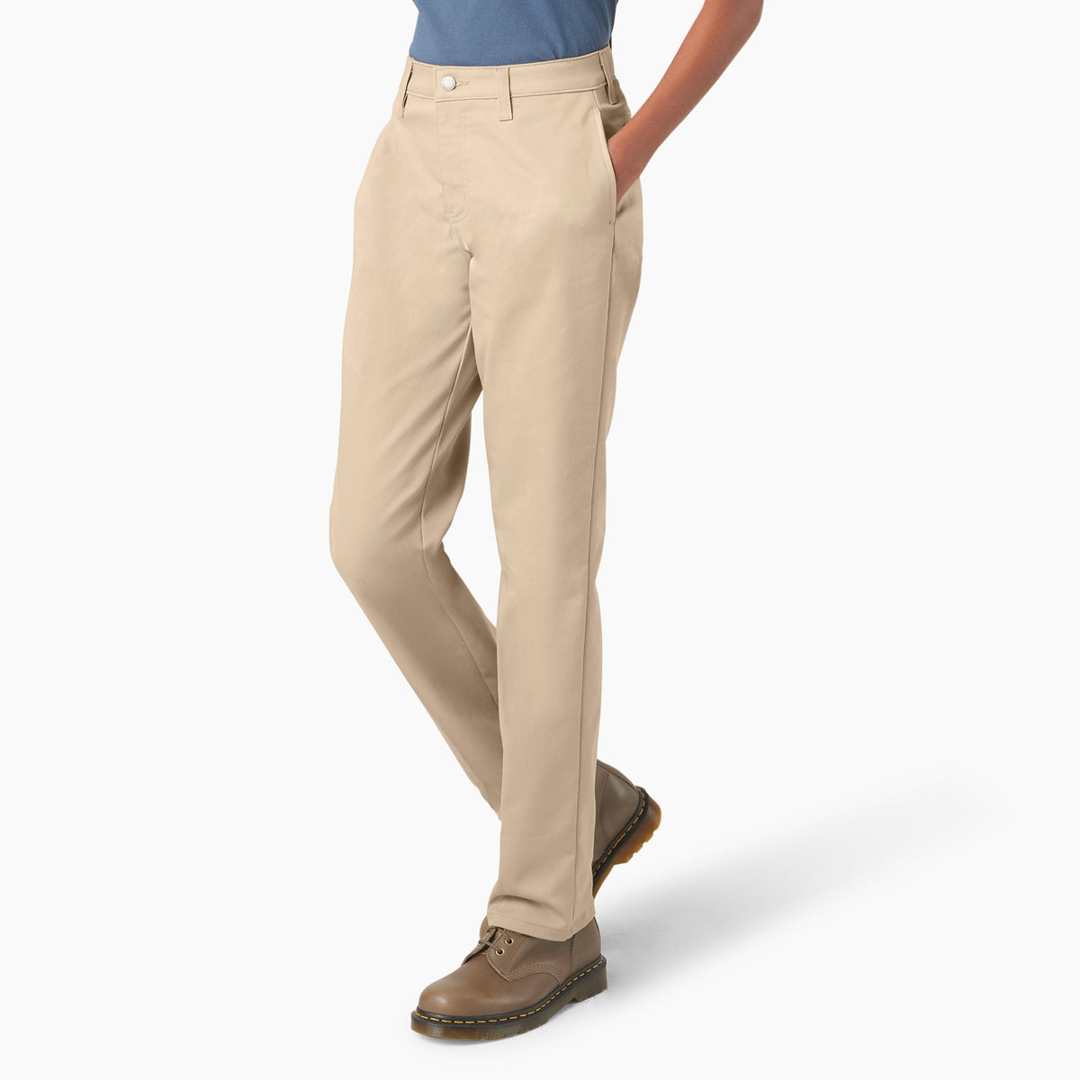 Dickies Women's Super Flex Straight Leg Work Pants - Desert Sand (0DS)