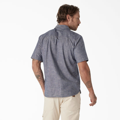 Dickies Dickies 1922 Short Sleeve Striped Chambray Shirt - Blue Chambray (BLC)