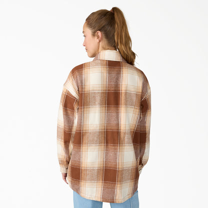 Dickies Women's Flannel Shacket - Cappuccino (K47)